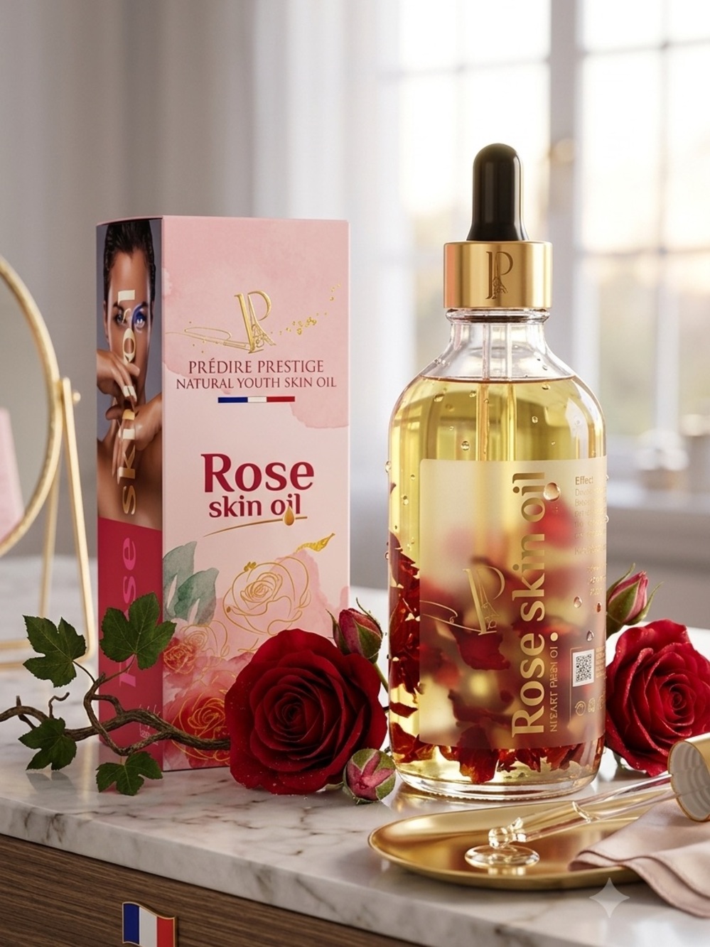 Predire Prestige Natural Organic Rose Skin Oil ~ Retail $500